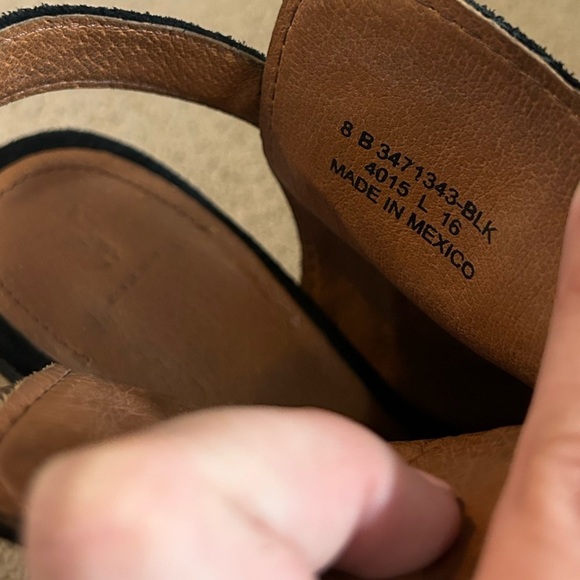 Frye Black Courtney Suede Slingback Mule Size 8 - Picture 5 of 6